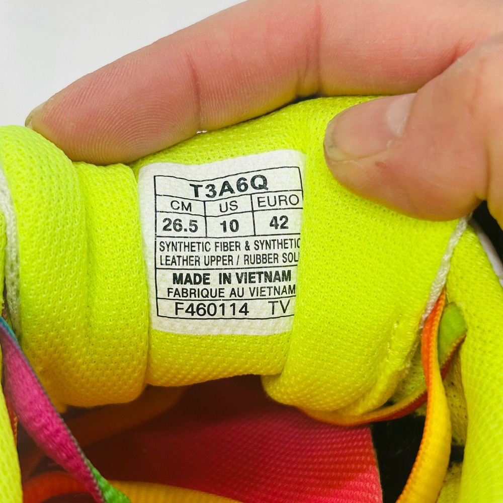 Asics Gel-Frantic 7 Running Shoes Womens 10 White Purple Teal Rainbow Sneakers - Picture 11 of 15